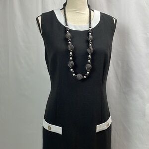 ICervoni Creations Handcrafted Black and White Long Beaded Necklace, 37” Long
